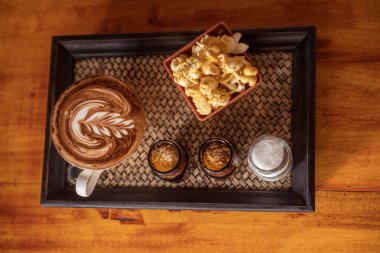 Kahve güzel Latte ile sanat