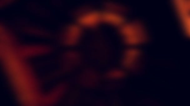 Rosso e nero sfocato effetto fotocamera arrotondamento cerchio sfondo — Video Stock