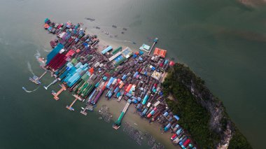 Hava manzaralı Tayland, Koh Panyee Köyü