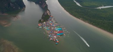 Hava manzaralı Tayland, Koh Panyee Köyü