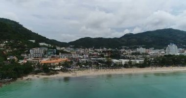 Phuket Patong Beach güzel havadan görünümü