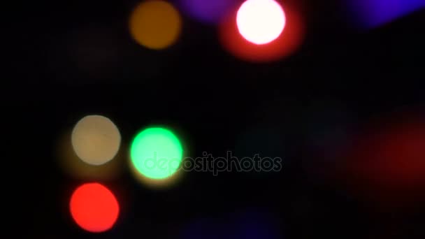 Luzes coloridas Bokeh — Vídeo de Stock
