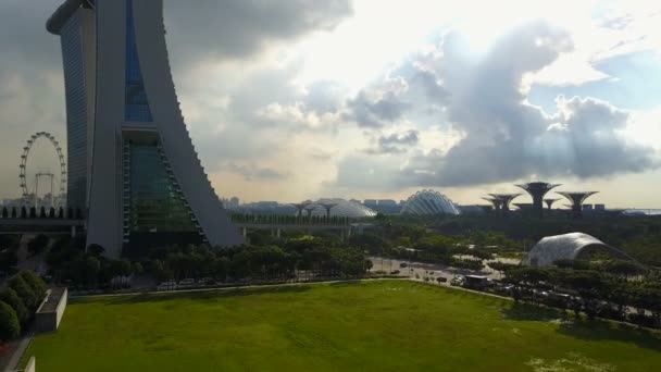 Foto aérea de Marina Bay Sands — Vídeos de Stock