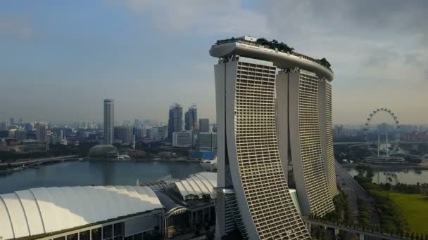 Foto aérea de Marina Bay Sands — Vídeos de Stock