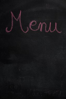 Menü word yazı tahtası üzerinde