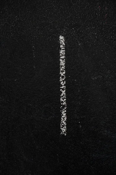 Letter I on black chalkboard — Stock Photo, Image