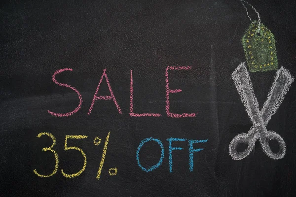 Sale 35% off on chalkboard — Stock Photo, Image