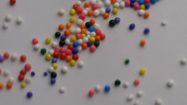 Färgstarka strössel socker bakgrund — Stockvideo
