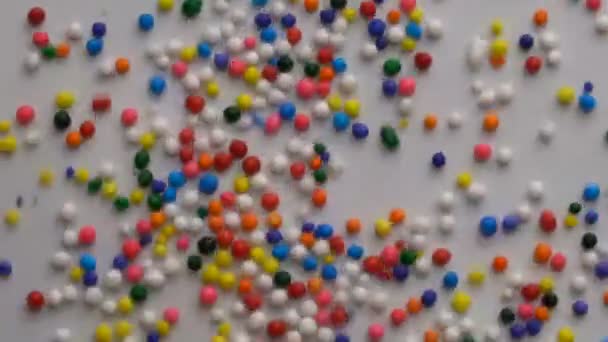 Colorful sprinkles sugar background — Stock Video