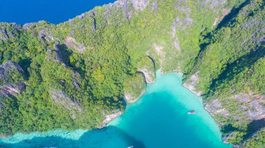 Tropik cennet havadan görünümü