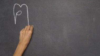 Siyah Kara tahta Tay mektup yazma el