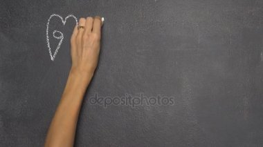 Siyah Kara tahta Tay mektup yazma el