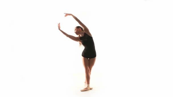 现代美丽的芭蕾舞演员 — 图库视频影像