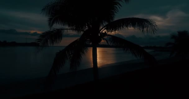 Vue aérienne du magnifique coucher de soleil — Video