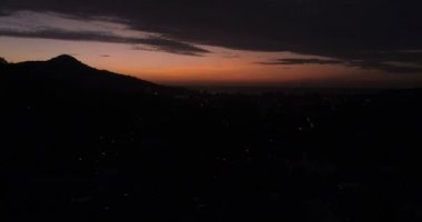 Hava dron görünümü güzel günbatımı Phuket, Tayland