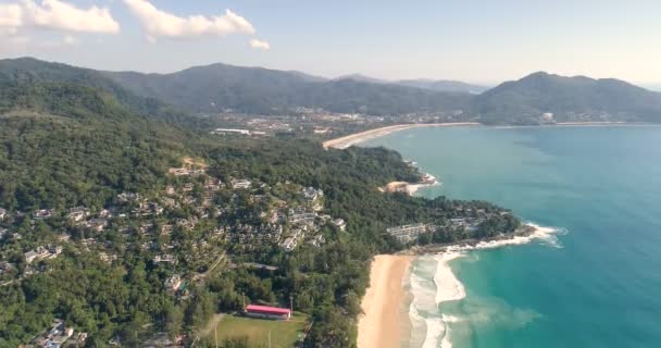 Vue aérienne de l'île tropicale — Video