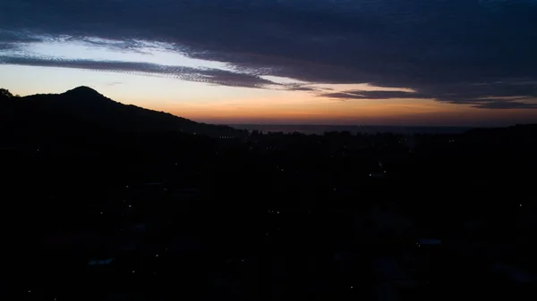 Luchtfoto van zonsondergang — Stockfoto