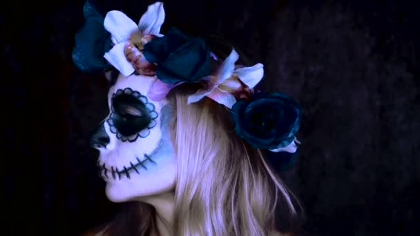 Woman With Mexican Sugar Skull Makeup Stock Video C Nelka7812 172039112