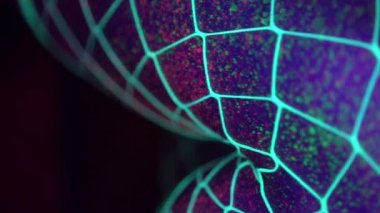 Uv floresan yüz ve vücut makyaj ile seksi kadın