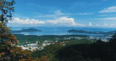 Hava dron görünümü maymun Hill Phuket, Tayland