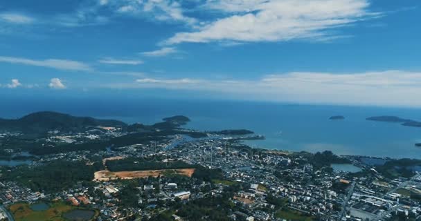 Vista Aérea Desde Monkey Hill Phuket Tailandia — Vídeos de Stock