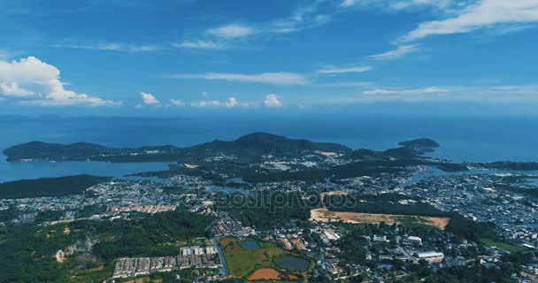 Aerial Drönarvy Från Monkey Hill Phuket Thailand — Stockvideo