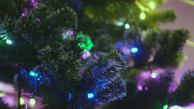 Tatlı Noel çelenk - ağır çekimde video peri ışıkları