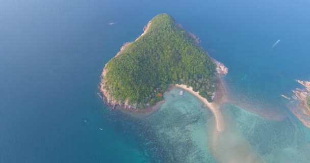 Vista Aérea Drone Ilha Koh Caminho Koh Phangan Tailândia — Vídeo de Stock