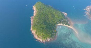 Havadan uçak adası Koh anne, koh Samui, Tayland yolundan üzerinde görünümü