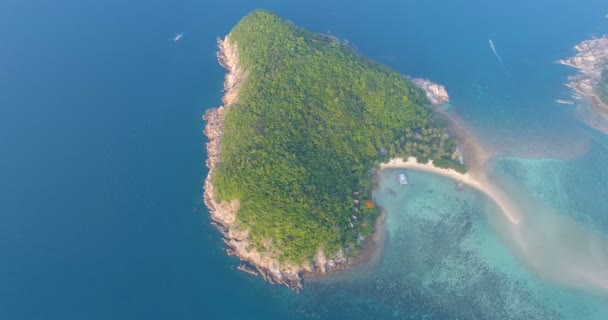 Vista Aérea Desde Dron Isla Koh Camino Desde Koh Phangan — Vídeos de Stock