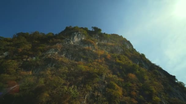 Поездка Лодке Национальный Парк Кхао Сок Таиланд — стоковое видео