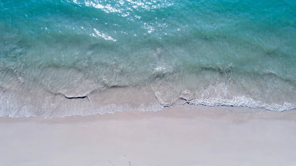 Bovenaanzicht Van Het Luchtfoto Drone Van Lege Sundy Strand Zee — Stockfoto