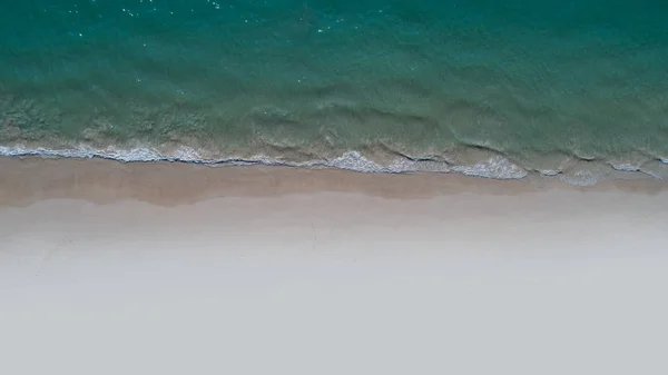 Bovenaanzicht Van Het Luchtfoto Drone Van Lege Sundy Strand Zee — Stockfoto