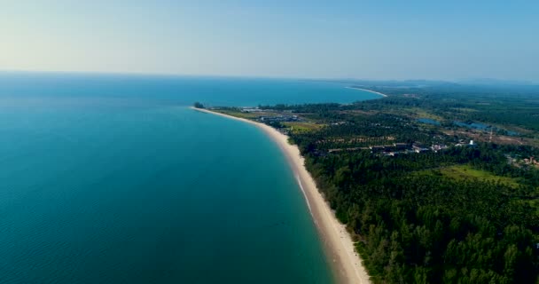 Vista Aérea Drone Bela Ilha Tropical Com Praia Areia Durante — Vídeo de Stock