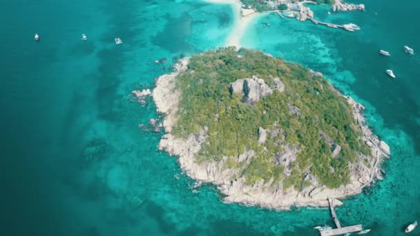 Drohnenaufnahme Der Wunderschönen Insel Koh Tao Thailand — Stockvideo