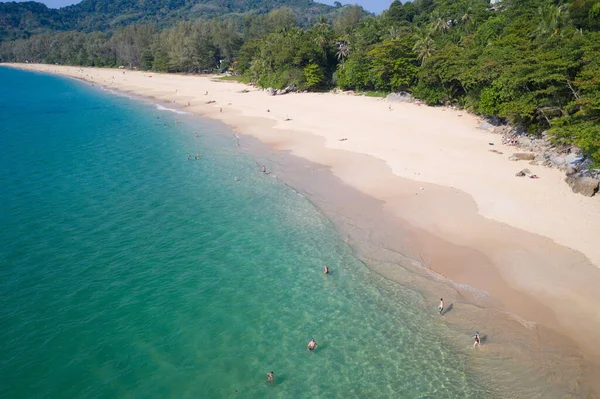 Luftaufnahme Des Schönen Naithon Strandes Phuket Thailand — Stockfoto