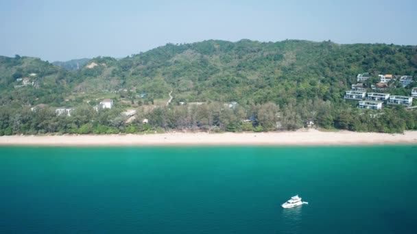 Widok Lotu Ptaka Plażę Tropikalną Phuket Tajlandia — Wideo stockowe