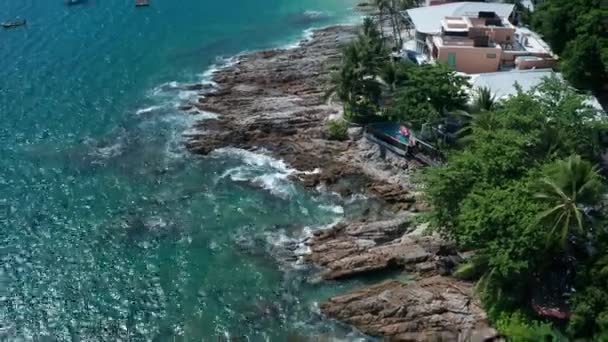 Kalim Beach Phuket Turkosa Vatten — Stockvideo