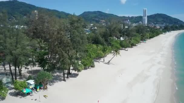 Patong Beach Perfect Weer Wit Zand Phuket Thailand — Stockvideo