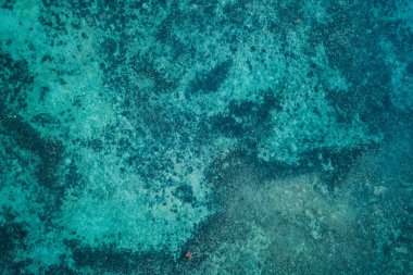 Deniz manzarası ve kristal berrak su. Şnorkelle yüzmek için harika.  