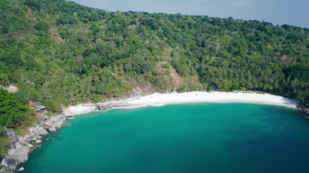 Drone Panoramic View Tropical Beach Phuket Thailand Freedom — стокове відео