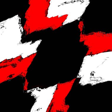 Siyah grupta soyut Kızıl ve Beyaz Haç deseni