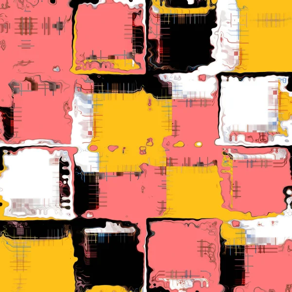 Veelkleurige patched patroon collage in een schaakbord volgorde als ab — Stockfoto
