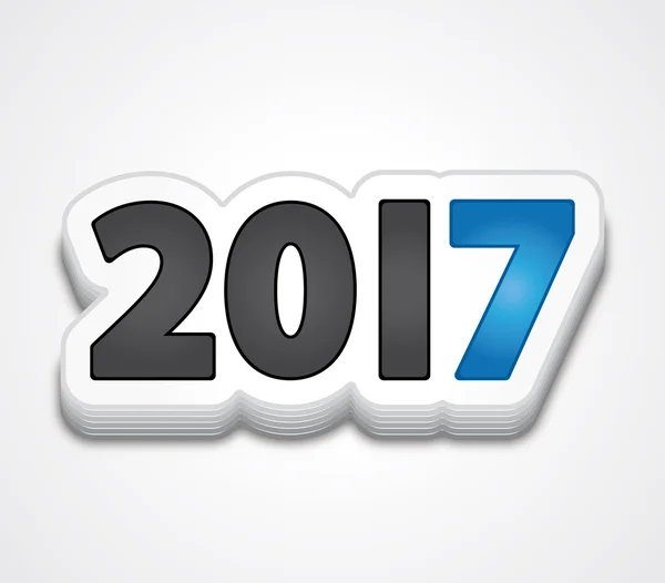 2017 uusi vuosi sininen — vektorikuva