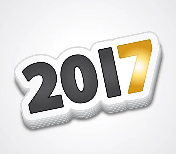 2017 új év arany Ii. — Stock Vector