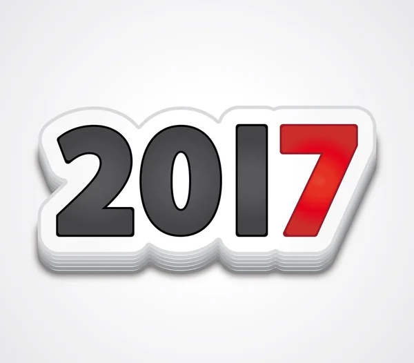 2017 uusi vuosi punainen — vektorikuva