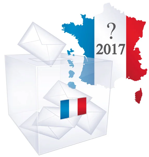 Elezioni Francia. Etichetta scrutina 2017 II . — Vettoriale Stock