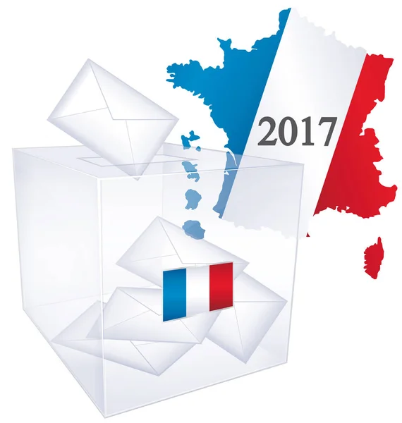 Elezioni Francia. Etichetta scrutina 2017 . — Vettoriale Stock