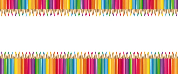 Colored pencils vector banner — Stock Vector