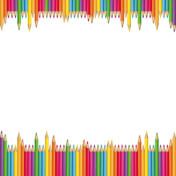 Lápices de colores de fondo . — Vector de stock